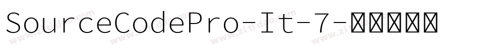 SourceCodePro-It-7字体转换