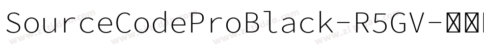 SourceCodeProBlack-R5GV字体转换