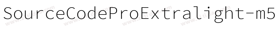 SourceCodeProExtralight-m5r2字体转换