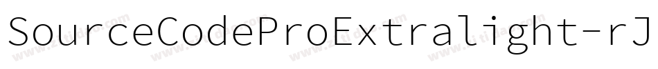 SourceCodeProExtralight-rJpx字体转换