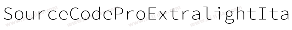 SourceCodeProExtralightItalic-dpex字体转换