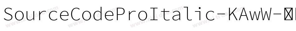 SourceCodeProItalic-KAwW字体转换