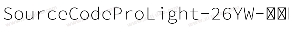 SourceCodeProLight-26YW字体转换