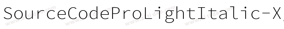 SourceCodeProLightItalic-XgvZ字体转换