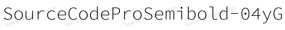 SourceCodeProSemibold-04yG字体转换