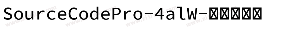 SourceCodePro-4alW字体转换