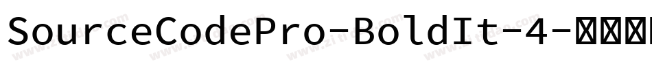 SourceCodePro-BoldIt-4字体转换