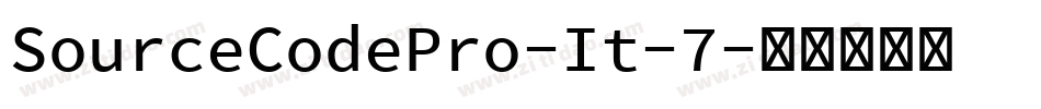 SourceCodePro-It-7字体转换