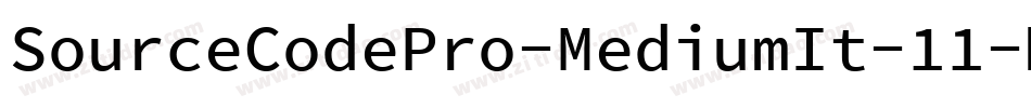 SourceCodePro-MediumIt-11字体转换
