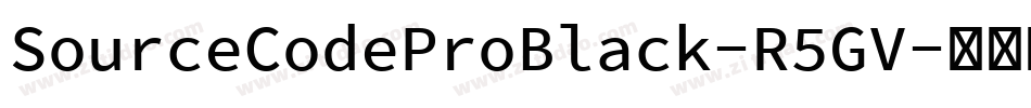 SourceCodeProBlack-R5GV字体转换