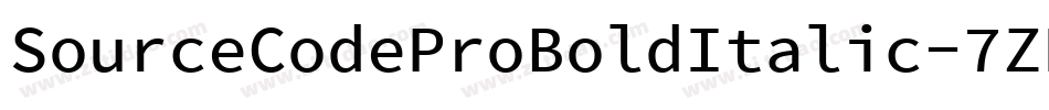SourceCodeProBoldItalic-7ZRB字体转换
