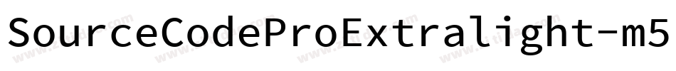 SourceCodeProExtralight-m5r2字体转换