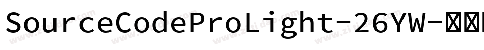 SourceCodeProLight-26YW字体转换