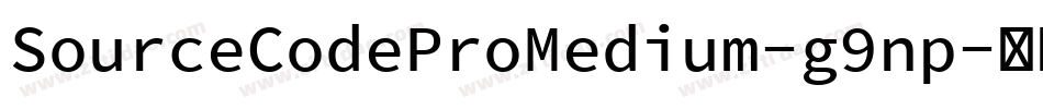 SourceCodeProMedium-g9np字体转换