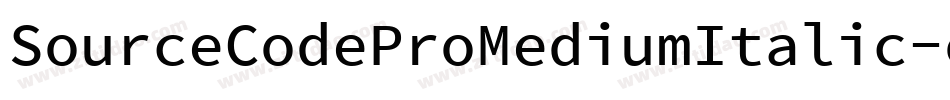 SourceCodeProMediumItalic-olKo字体转换