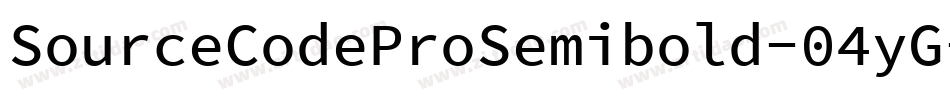 SourceCodeProSemibold-04yG字体转换