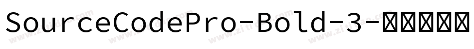 SourceCodePro-Bold-3字体转换
