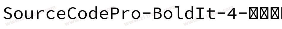 SourceCodePro-BoldIt-4字体转换