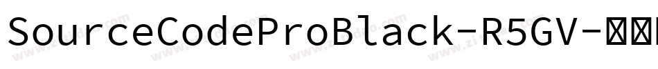 SourceCodeProBlack-R5GV字体转换