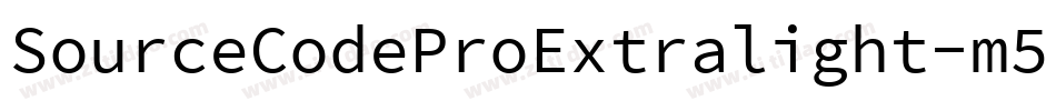 SourceCodeProExtralight-m5r2字体转换