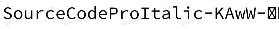 SourceCodeProItalic-KAwW字体转换