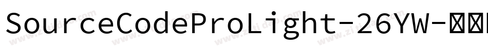 SourceCodeProLight-26YW字体转换