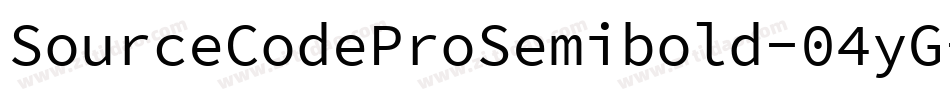 SourceCodeProSemibold-04yG字体转换
