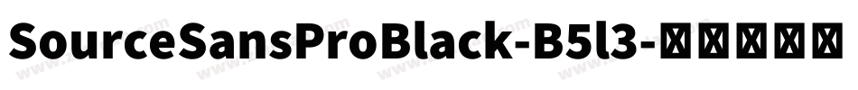 SourceSansProBlack-B5l3字体转换