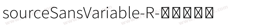 sourceSansVariable-R字体转换