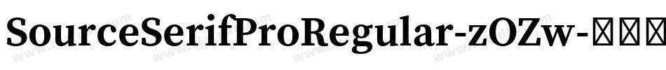 SourceSerifProRegular-zOZw字体转换