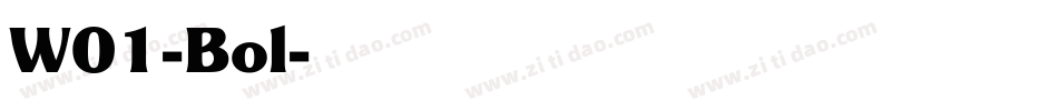 W01-Bol字体转换