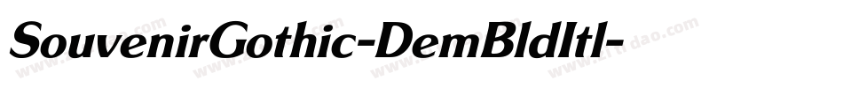 SouvenirGothic-DemBldItl字体转换