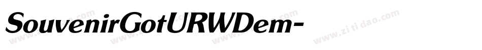 SouvenirGotURWDem字体转换
