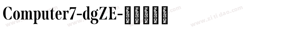 Computer7-dgZE字体转换