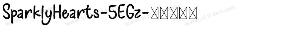 SparklyHearts-5EGz字体转换