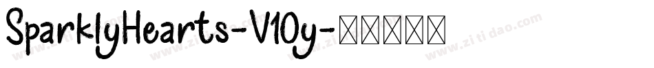 SparklyHearts-V10y字体转换