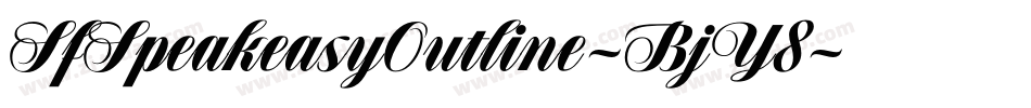 SfSpeakeasyOutline-BjY8字体转换