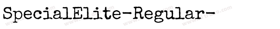 SpecialElite-Regular字体转换