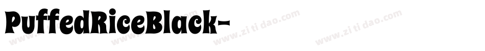 PuffedRiceBlack字体转换