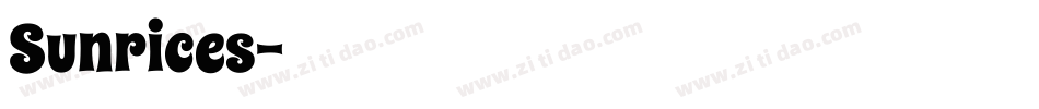 Sunrices字体转换