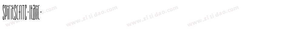 SpiritScfITC-Italic字体转换