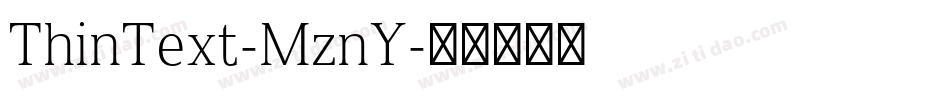 ThinText-MznY字体转换