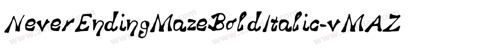 NeverEndingMazeBoldItalic-vMAZ字体转换