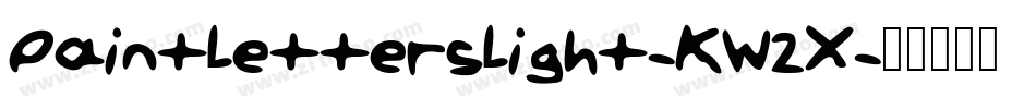 PaintLettersLight-KW2X字体转换
