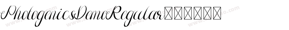 PhotogenicsDemoRegular字体转换