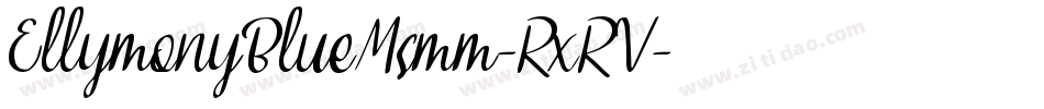 EllymonyBlueMsmm-RxRV字体转换