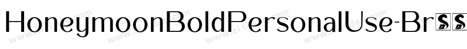 HoneymoonBoldPersonalUse-Br78字体转换