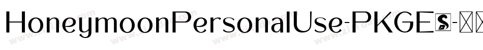 HoneymoonPersonalUse-PKGE2字体转换