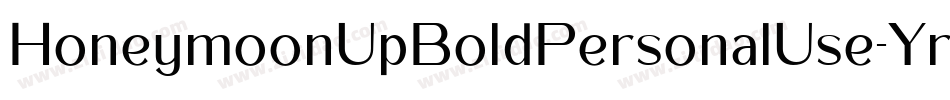 HoneymoonUpBoldPersonalUse-Yrl4字体转换