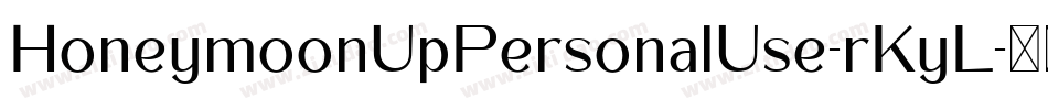 HoneymoonUpPersonalUse-rKyL字体转换